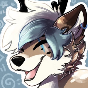 custom furry art commission personalized profile picture icon fursona original character digital art : Cute Custom Furry Art image 9