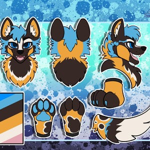 Custom Partial Fursuit Reference Sheet Commission - Personalized ...