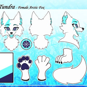 Custom Partial Fursuit Reference Sheet Commission Personalized Partial ...