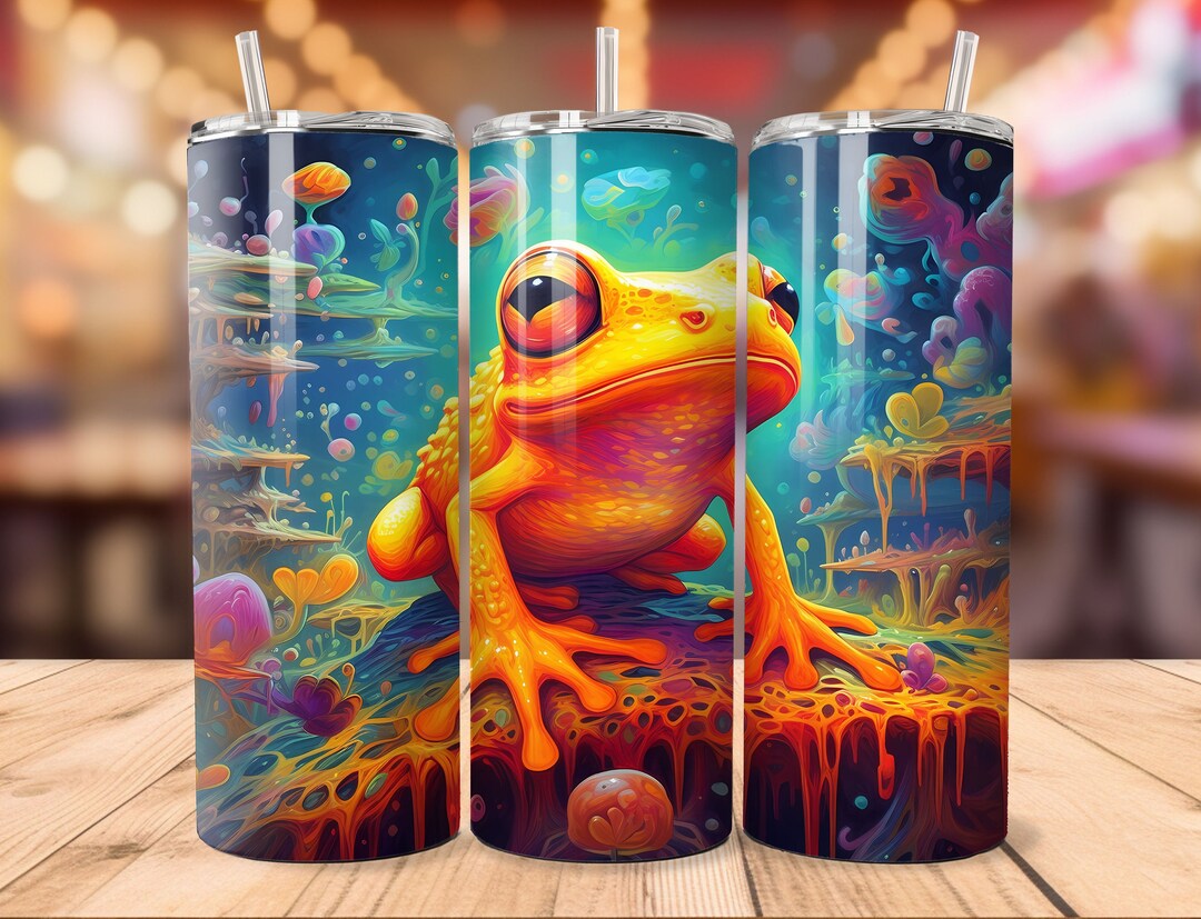 Golden Frog Tumbler Wrap Wrap Sublimation Design Skinny Tumbler 20oz ...