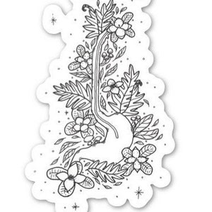NG tube floral sticker