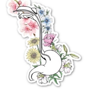 NG tube floral sticker