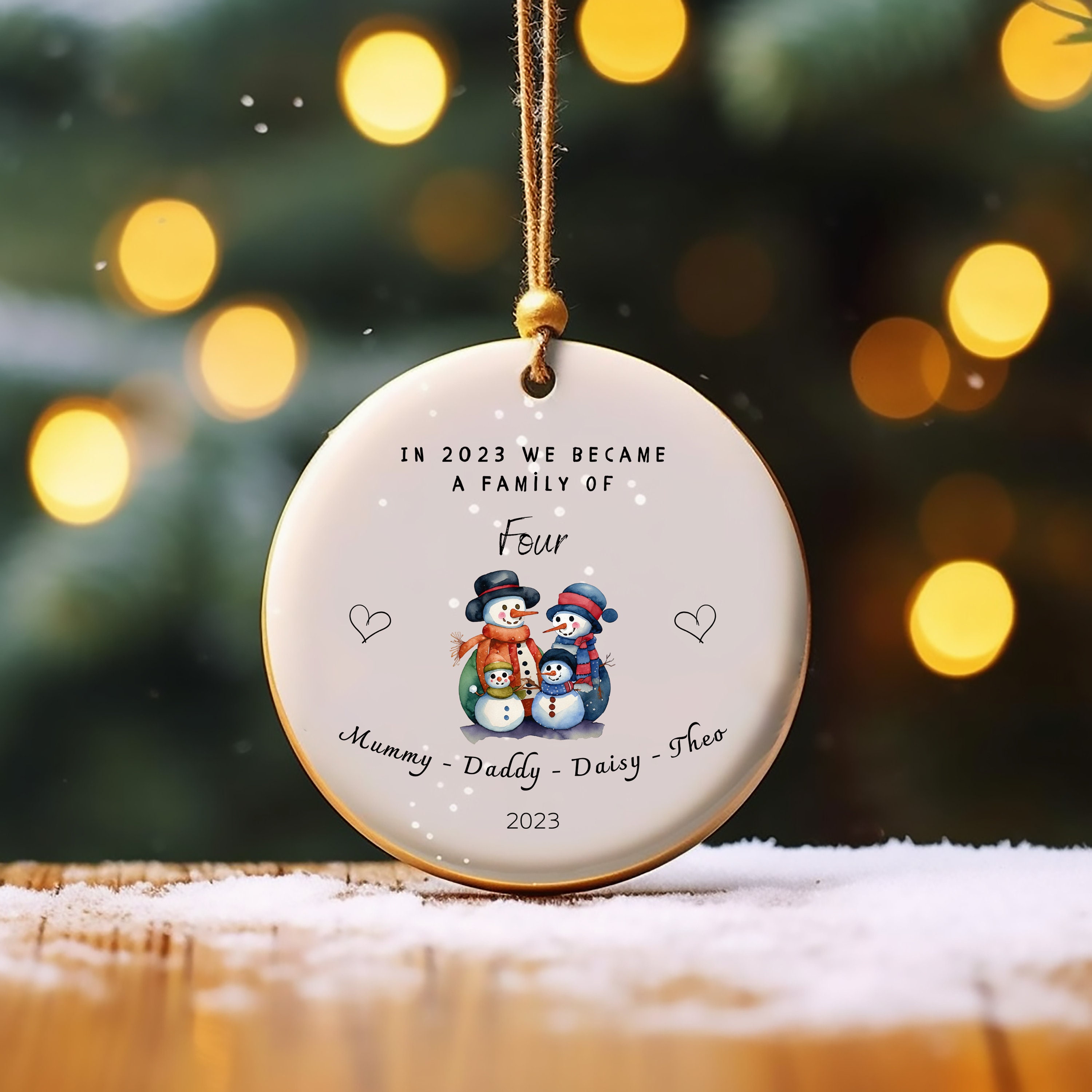 Family Of Three Christmas Ornaments 