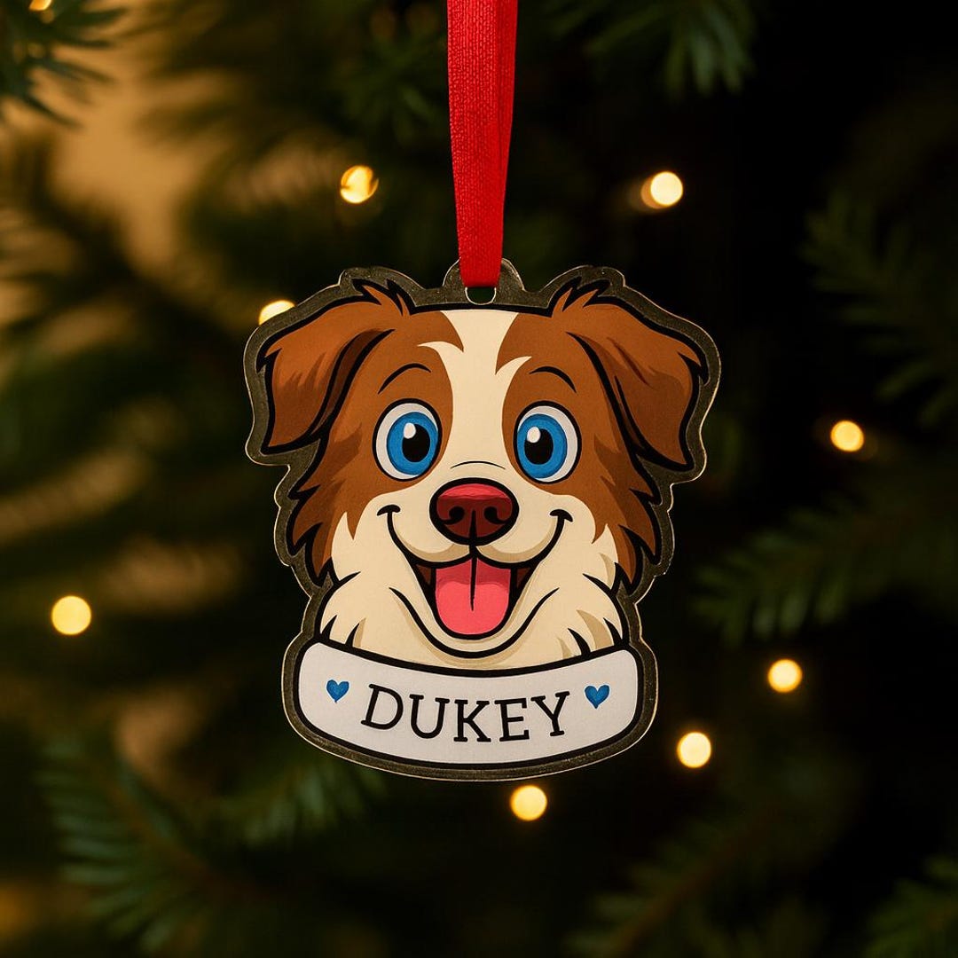 Personalized Pet Ornament Using Photo and Name, Custom Cat and Dog ...