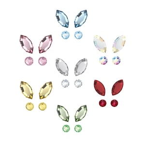 Gemas Dentárias em Formato de Borboleta – Strass de Cristal para Dentes – Gemas Dentárias com Base Plana – Brilho para Dentes, Unhas e Artesanato