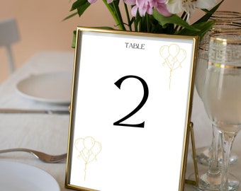 Printable Classy Table Numbers 1-20 Suitable For Every Occasion