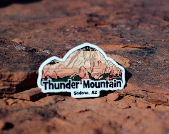 Sedona Arizona Thunder Mountain Die-Cut Sticker