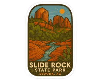 Slide Rock State Park Sticker, Sedona Arizona, Nature Decal