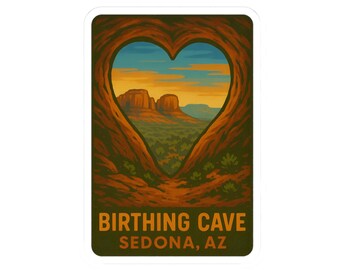 Birthing Cave Sticker, Sedona Arizona Souvenir, Adventure Travel Tag
