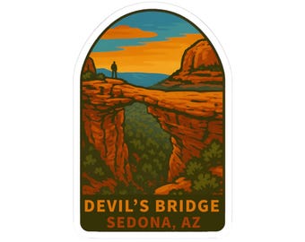Sedona Devil's Bridge Sticker | Arizona Hiking Vinyl Decal