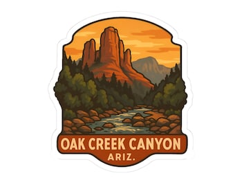 Oak Creek Canyon Sticker, Sedona Arizona Travel Decal