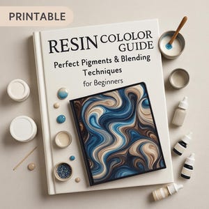 Epoxy Resin Color Mixing Guide | Alcohol Ink, Mica Powder, Acrylics & Pigments | Digital PDF for Beginners