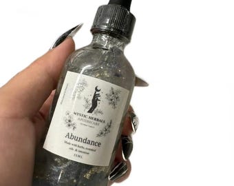 ABUNDANCE Luxe Body Intention Oil - Infused w/ White Agate Crystals