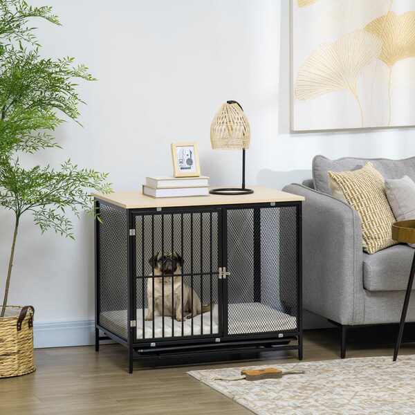 View of Modern Dog Crate - Etsy