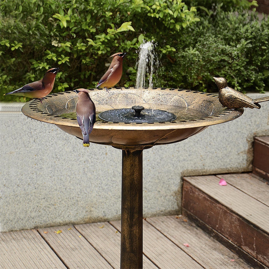 28inch Height Bird Bath Outdoor Garden With Flower Planter Etsy