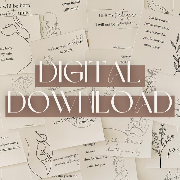 40 Delicate Christian Birth Affirmations - DIGITAL DOWNLOAD