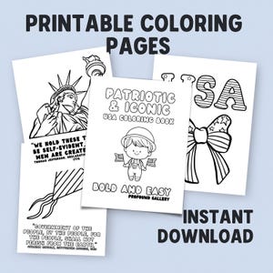 4th of July Coloring Pages Independence Day Celebration Fun Coloring Book for Adult and Kids USA Patriotic Images Activity Color Customize