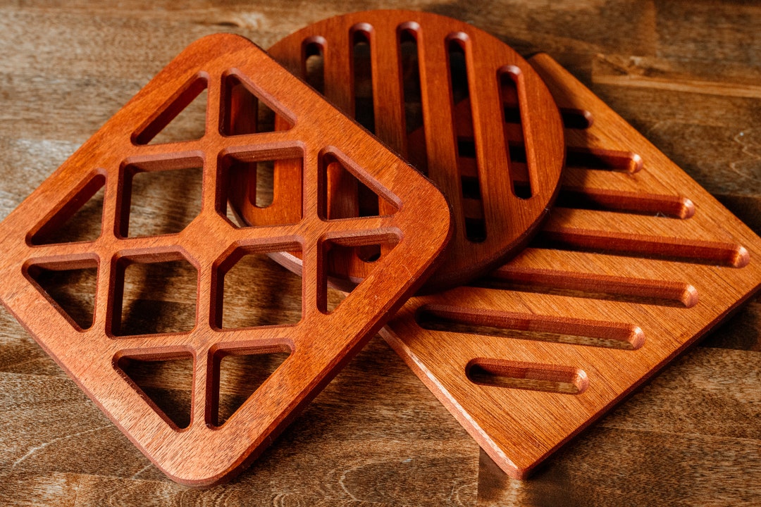 Handmade Premium Mahogany Wood Trivet Etsy
