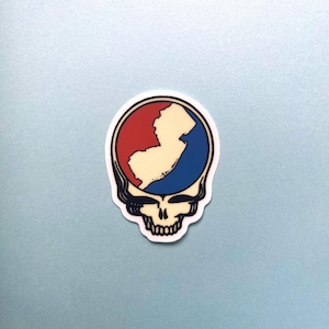 nj stealie | clear vinyl | grateful dead sticker