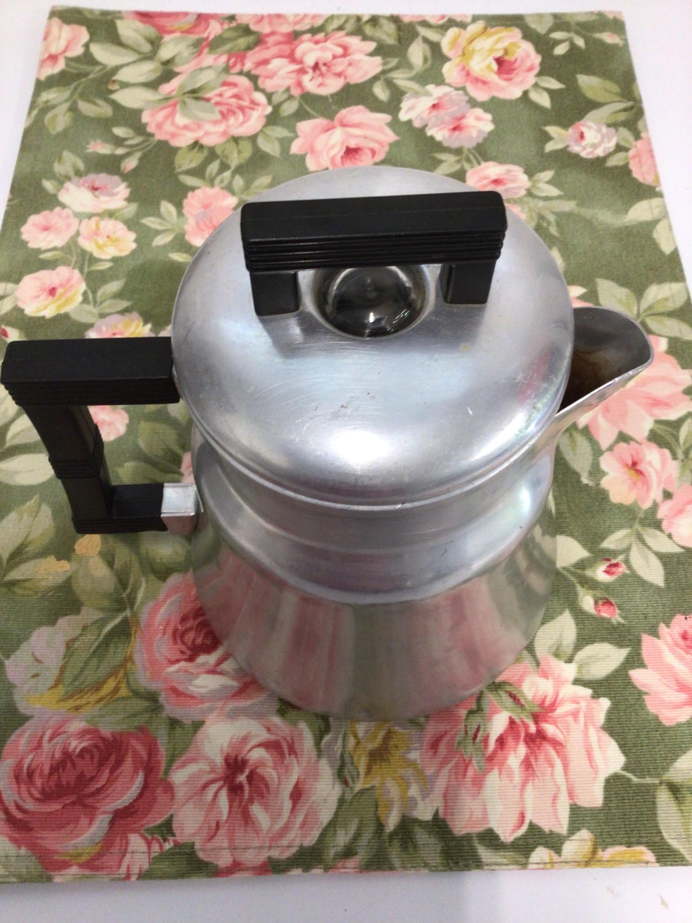 Camping Vintage WEAR EVER Aluminum Coffee POT Perculator 7” No