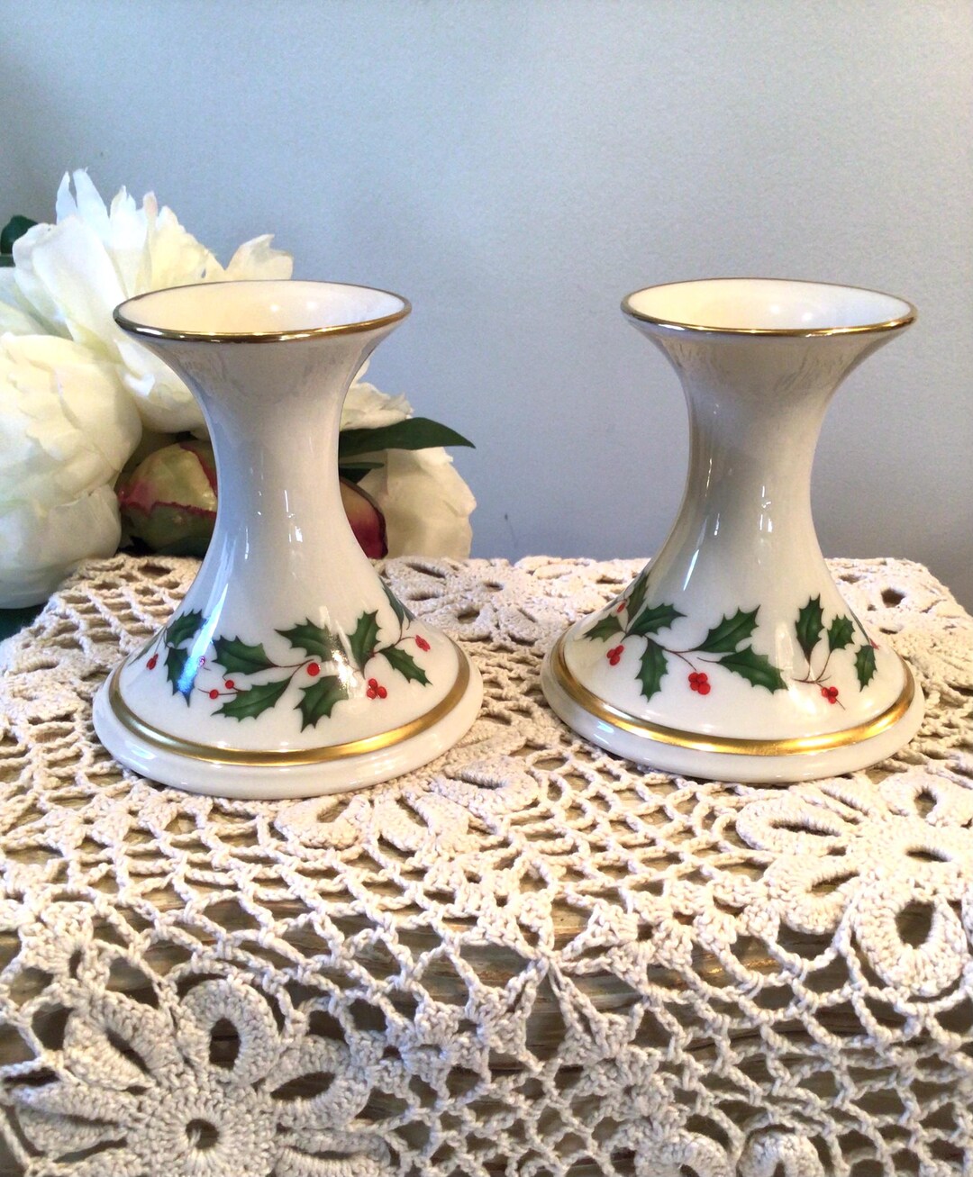 Lenox Christmas Candle Holders