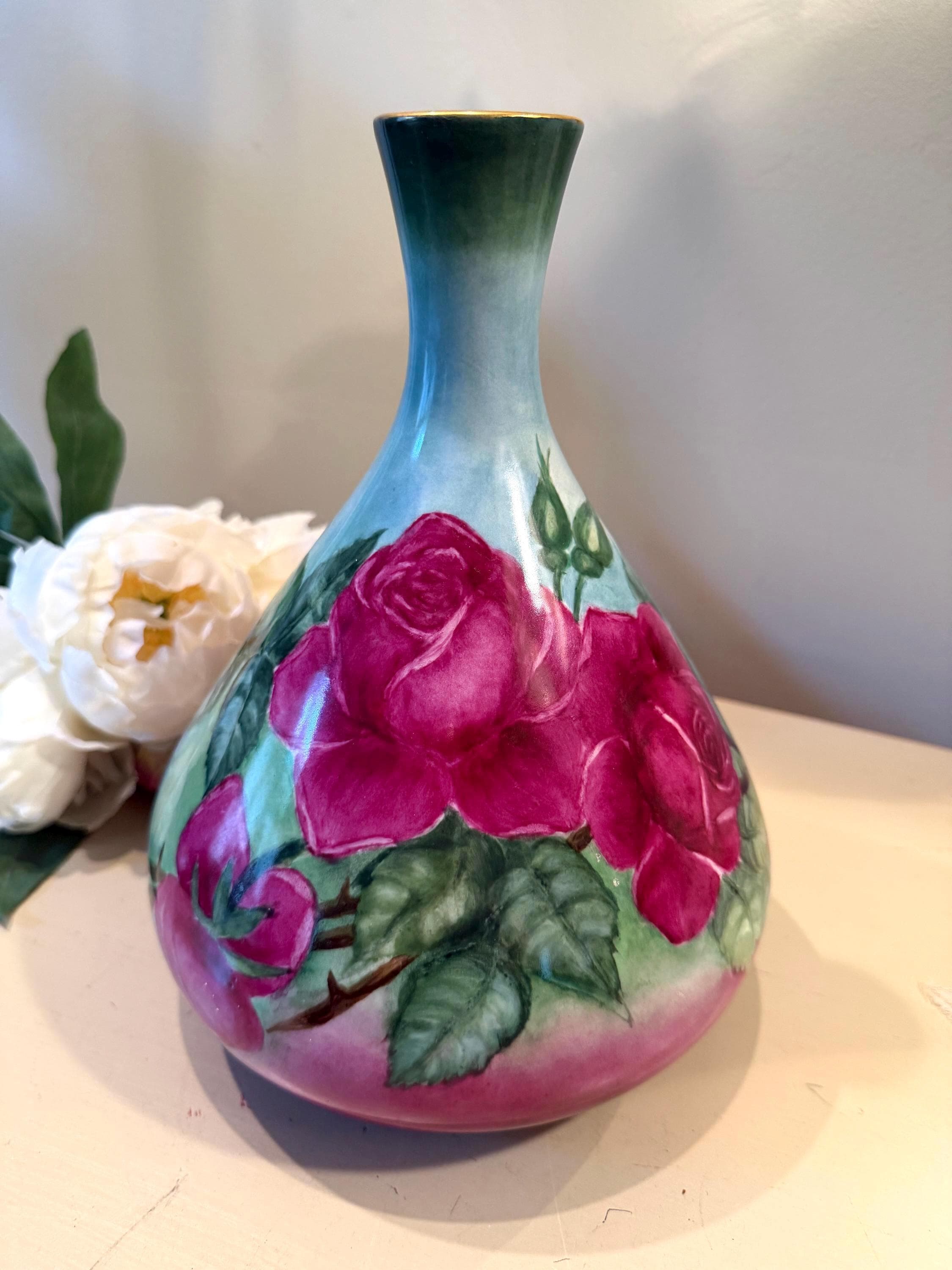 Limoge Signed Vase - Etsy
