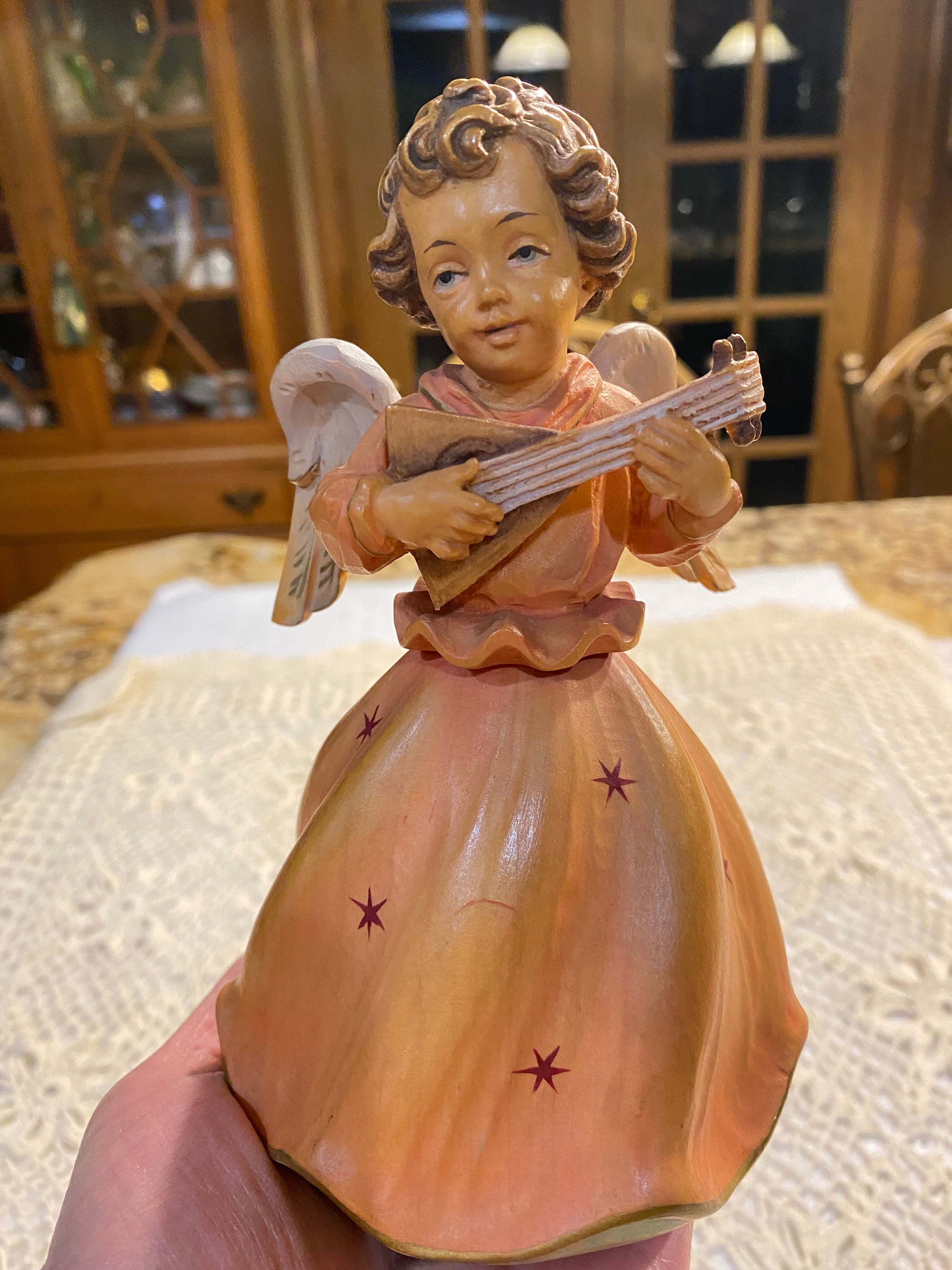 VINTAGE ANRI ANGEL Hand Carved/made in Italy/ Swiss Musical VINTAGE ANRI ANGEL Hand Carved/made in Italy/ Swiss Musical