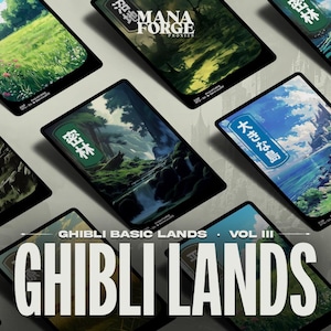 Studio Ghibli Basic Land Proxies Full Art MTG Basic Lands Set Volume Three, Custom Magic the Gathering Cards