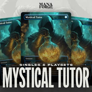 Mystical Tutor Proxy – Borderless Custom Art MTG Card | Singles or Playset for Commander