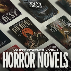 Set de cartas MTG Proxy Retro Horror - White Staples con ilustraciones completas para Commander, Volumen 1