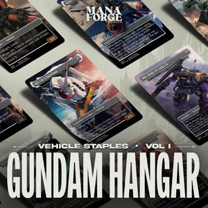Gundam-hangar | Vehicle Staples Bundle Volume I – Custom Full Art MTG-proxy's voor Magic the Gathering