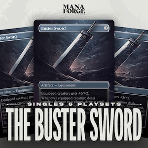TheBusterSword : procuration d'équipement MTG entièrement personnalisée | Offre une carte ou un ensemble de 4 cartes