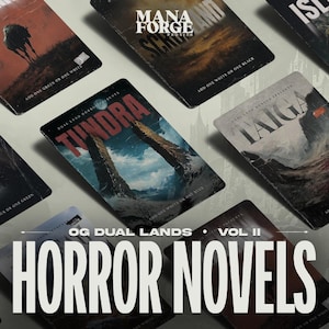 Paquete de tierras duales de novelas de terror vintage de MTG / Proxies de Magic the Gathering personalizados con arte completo, volumen dos