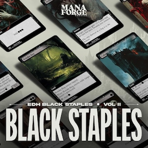 Black Staples Set Volume Two Full Art MTG-proxy's, aangepaste magische kaarten voor Commander Play