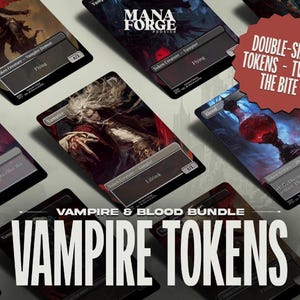 Vampires & Blood doppelseitiges Tokens Bundle | Maßgeschneiderte MTG Proxies für Kommandant und Casual Play