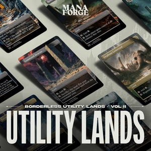 Borderless Utility Lands Vol II | Full Art MTG Proxies for Commander & Casual Play | Unique Game Accessories