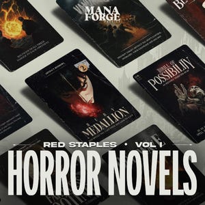 Novelas de terror vintage Red Staples, set de proxies MTG con arte completo - Volumen uno / Cartas mágicas personalizadas para Commander Play