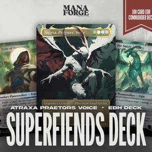 Atraxa Superfiends Kommandanten Deck - 100 Karten Custom Art MTG EDH Proxy Deck | Atraxa, Stimme der Prätoren