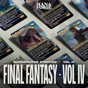 Conjunto de proxy de Final Fantasy MTG - Vol. 4: Cid, Artífice atemporal - 10 variantes únicas con arte completo / Paquete de proxy de Final Fantasy MTG para Commander
