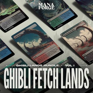Set Proxy Fetch Land de Studio Ghibli MTG / Cartas mágicas personalizadas con arte completo, volumen uno