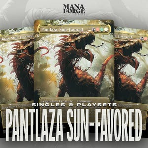 Pantlaza, Sun-Favored Proxy - Full Art Custom MTG-kaart voor Commander | Unieke Magic the Gathering-proxy