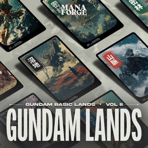 Gundam Basic Land-bundel Full Art Mobile Suit Gundam Lands-set - deel twee, aangepaste MTG Magic the Gathering-proxykaarten