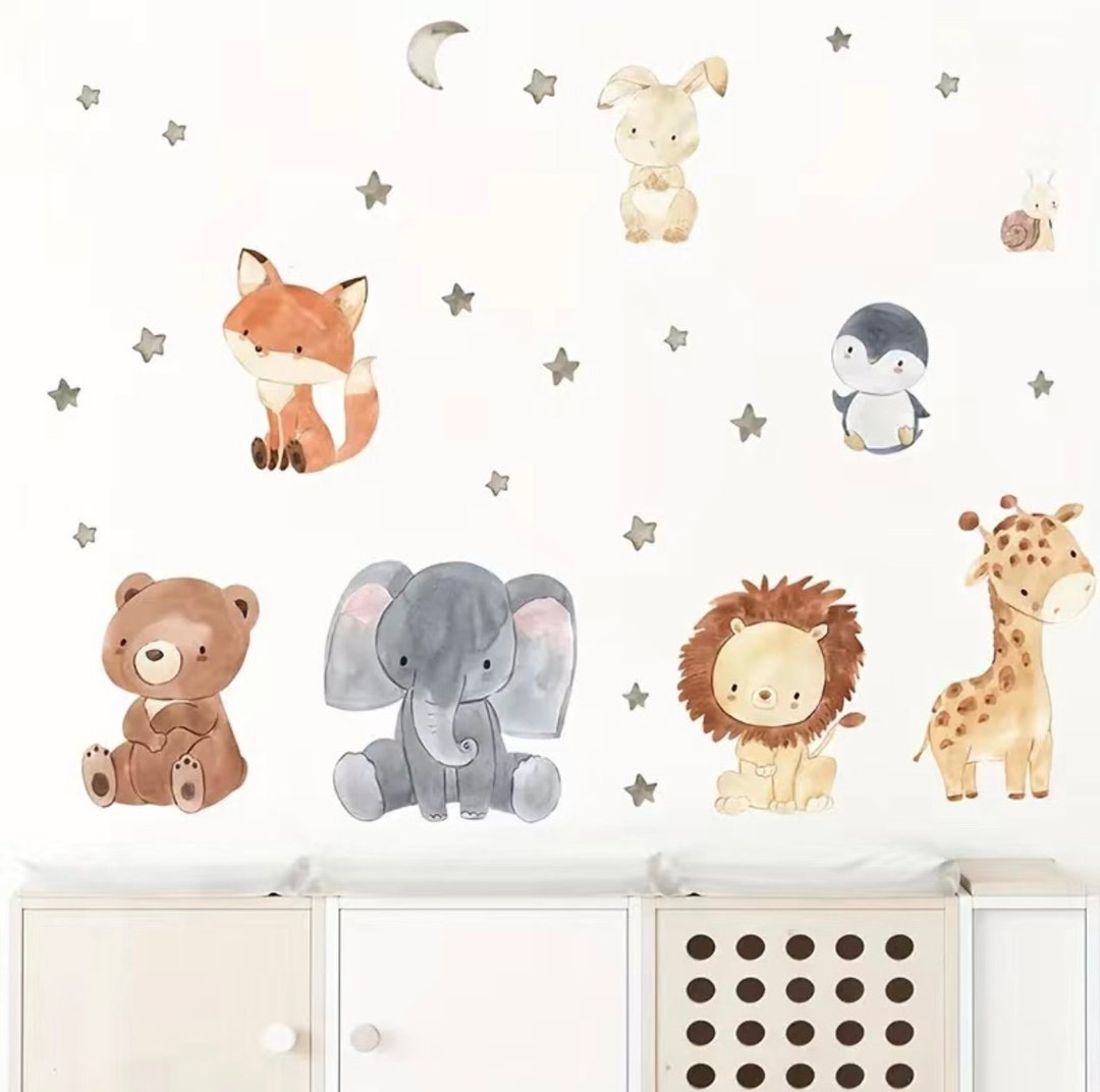 Woodland Nursery Wall Decor Wall Decal Neutral Nursery - Etsy