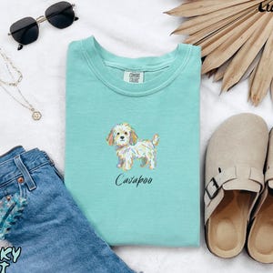 Cavapoo Shirt, Comfort Colors, Cavapoo Rainbow Doodle Shirt, Dog Mom Gifts, Dog Dad Gifts, Cavapoo Mom, Cavapoo Lover Gifts, Dog Doodle