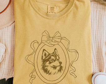 Pomsky Comfort Colors Shirt | Pomsky Coquette Gift for Dog Mom, Dog Dad, Dog Groomer, Veterinarian, Vet Tech, Dog Lover