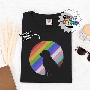 Golden Retriever Shirt, Custom Pride Shirt, Golden Gifts, LGBT Shirt, Pride Month Shirt, Human Rights Shirt, Dog Silhouette, Subtle Pride
