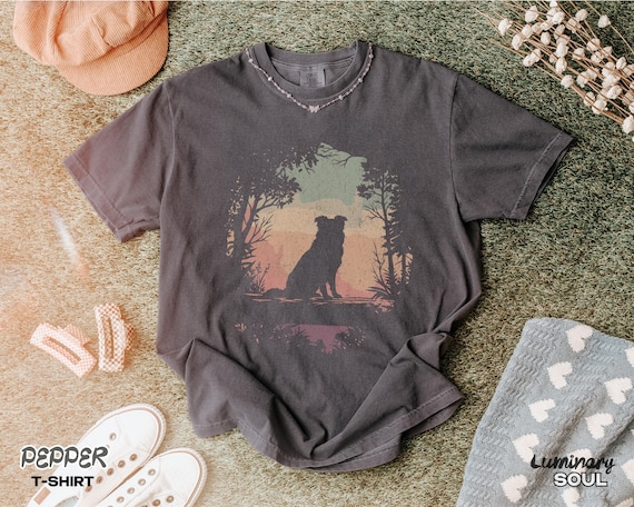 Border Collie Shirt, Comfort Colors, Border Collie Gifts, Dog Silhouette, Dog Mom Gifts, Dog Dad Gifts, Dog Lover Gifts, Dog Mom Shirt
