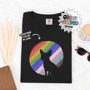 Chihuahua Shirt, Custom Pride Shirt, Chihuahua Gifts, LGBT Shirt, Pride Month Shirt, Human Rights Shirt, Dog Silhouette, Subtle Pride