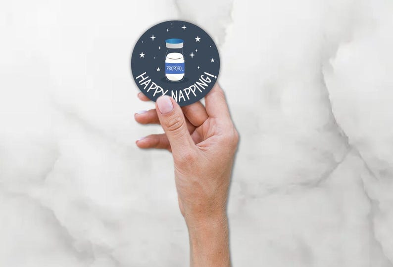 BOGO Anesthesia Stickers! Buy One Get One FREE Happy Napping