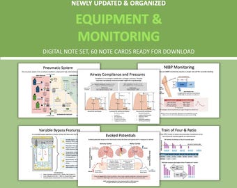Equipment and Monitoring SRNA/CRNA Notes, Anesthesia & Me Notes